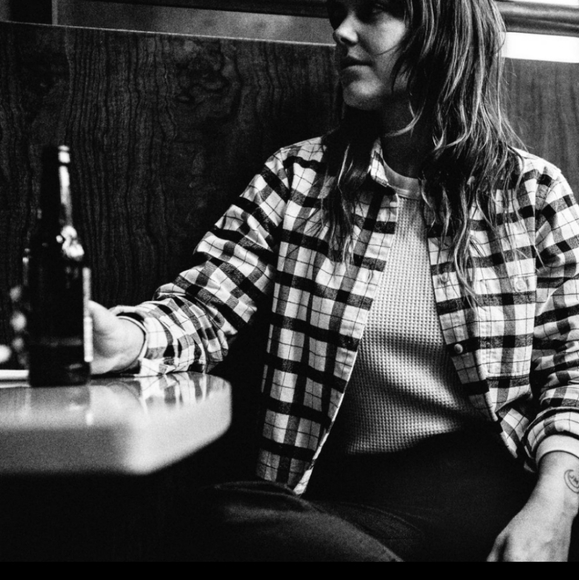 Women's Filson Scout Guide Plaid Shirt Teal Black Gold - Picture 4 of 11